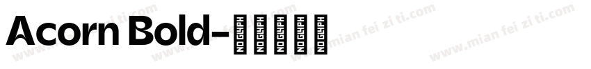 Acorn Bold字体转换